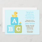 Invitation de douche de bébé (Devant / Derrière)