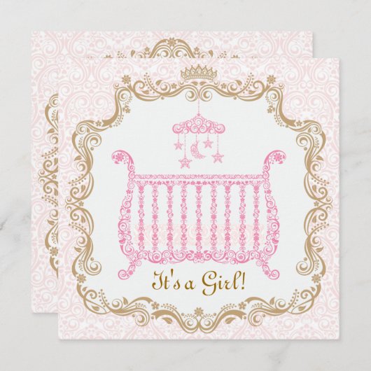 Invitation de douche de bébé (Devant / Derrière)