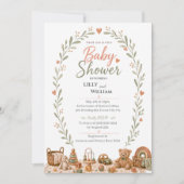 Invitation de douche de Bébé Bohème Jouets (Devant)