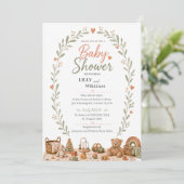 Invitation de douche de Bébé Bohème Jouets (Debout devant)