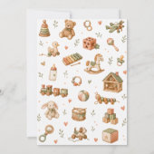 Invitation de douche de Bébé Bohème Jouets (Dos)