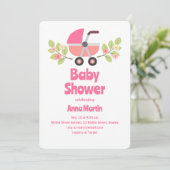 Invitation de douche de bébé de Buggy moderne (Debout devant)