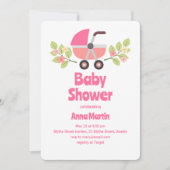 Invitation de douche de bébé de Buggy moderne (Devant)