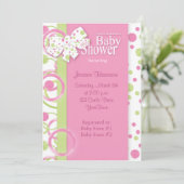 Invitation de douche de bébé de cercles de mod (Debout devant)