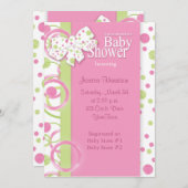 Invitation de douche de bébé de cercles de mod (Devant / Derrière)