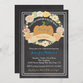 Invitation de douche de bébé de citrouille (Devant / Derrière)