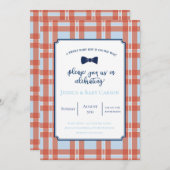 Invitation de douche de bébé de cravate d'arc de (Devant / Derrière)