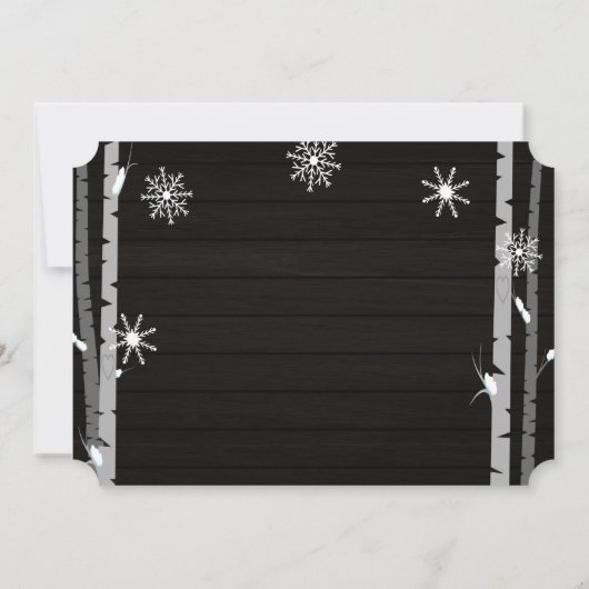 Invitation de douche de bébé de forêt de région (Dos)