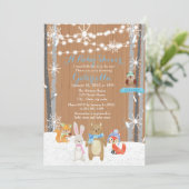 Invitation de douche de bébé de forêt de région (Debout devant)