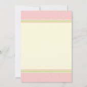 Invitation de douche de bébé de grenouille - rose (Dos)