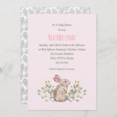 Invitation de douche de bébé de lapin de région (Devant / Derrière)