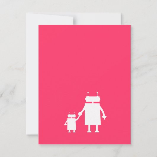 Invitation de douche de bébé de robot (Dos)