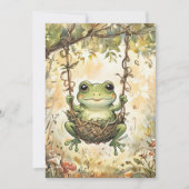 Invitation de douche de bébé grenouille à téléchar (Devant)