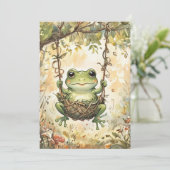 Invitation de douche de bébé grenouille à téléchar (Debout devant)