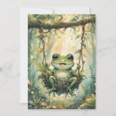 Invitation de douche de bébé numérique grenouille  (Devant)