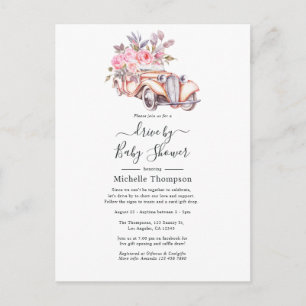 Invitation de douche de bébé ou de mariage à trave
