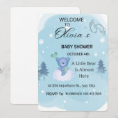 Invitation de douche de bébé ours en peluche de me (Devant / Derrière)