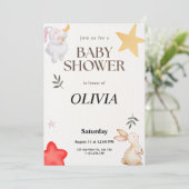 Invitation de douche de bébé personnalisée mignonn (Debout devant)