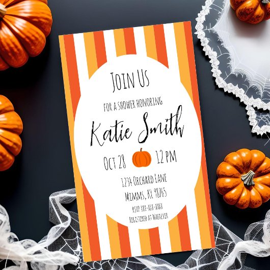 Invitation de douche de bonbons d'automne