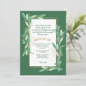 Invitation de douche de cadre vert (Debout devant)