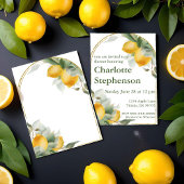 Invitation de douche de citron d'agrumes