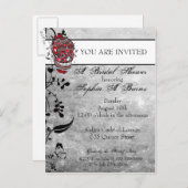 Invitation de douche de conception de tatouage de (Devant / Derrière)