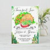 Invitation de douche de couple d'amour de taco cac (Debout devant)