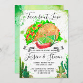 Invitation de douche de couple d'amour de taco cac (Devant / Derrière)