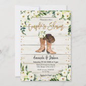Invitation de douche de couple de bottes de campag (Devant)