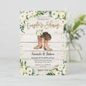 Invitation de douche de couple de bottes de campag (Debout devant)