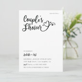 Invitation de douche de couple de coeurs (Debout devant)