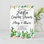 Invitation de douche de couple Fiesta, thème fiest (Debout devant)