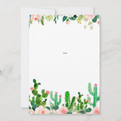 Invitation de douche de couple Fiesta, thème fiest (Dos)