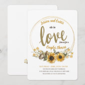 Invitation de douche de couple floral d'amour (Devant / Derrière)
