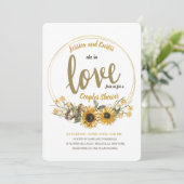 Invitation de douche de couple floral d'amour (Debout devant)