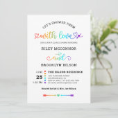 Invitation de douche de couple LGBT mignonne avec (Debout devant)