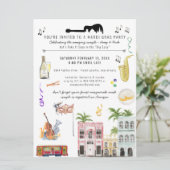 Invitation de douche de couple Mardi Gras (Debout devant)