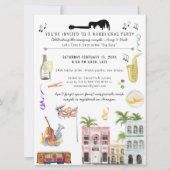 Invitation de douche de couple Mardi Gras (Devant)