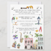Invitation de douche de couple Mardi Gras (Devant)