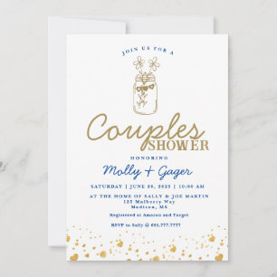 Invitation de douche de couple minimaliste