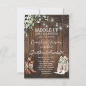 Invitation de douche de couple occidental, Cowboy  (Devant)