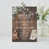 Invitation de douche de couple occidental, Cowboy  (Debout devant)