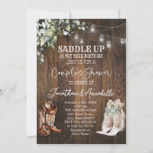 Invitation de douche de couple occidental, Cowboy  (Devant)