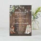 Invitation de douche de couple occidental, Cowboy  (Debout devant)