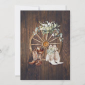 Invitation de douche de couple occidental, Cowboy  (Dos)