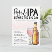 Invitation de douche de couple Rosé et IPA (Debout devant)