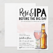 Invitation de douche de couple Rosé et IPA (Devant / Derrière)