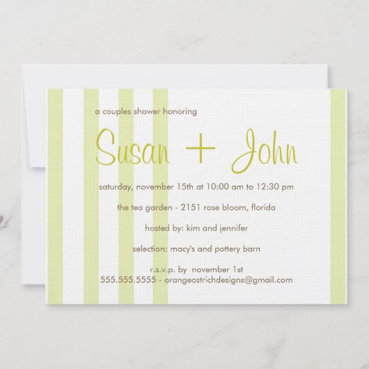 Invitation de douche de couples (Dos)