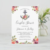 Invitation de douche de couples d'ancre nautique (Debout devant)