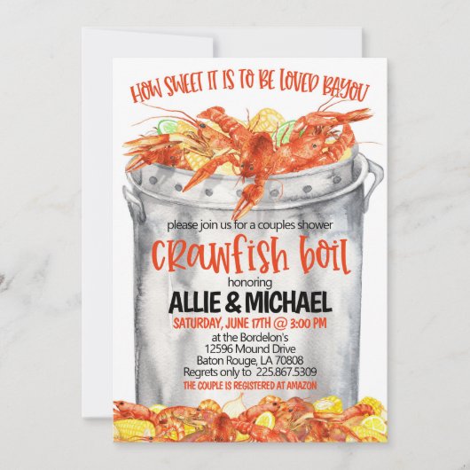 Invitation de douche de couples de bouillie d'écre (Devant)